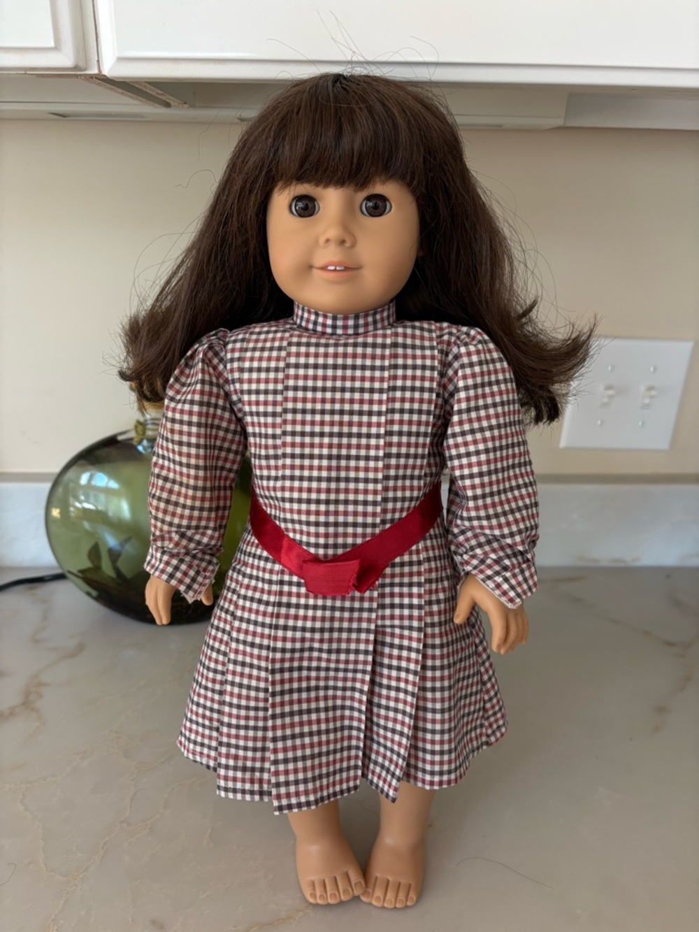 Samantha American Girl Doll in Red and White Gingham Dress